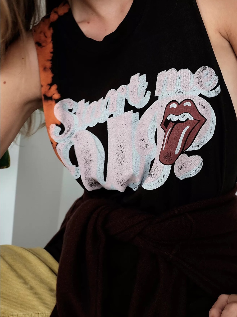 Free People x Daydreamer Rolling Stones Start Me Up Tank Top Large